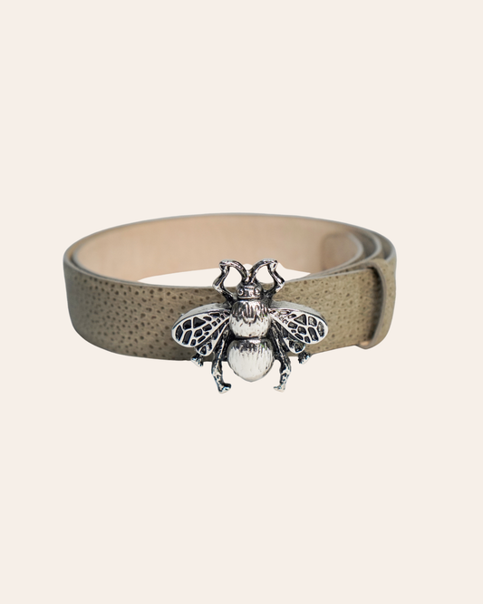 Correa Abeja Plateada - Gris rugoso